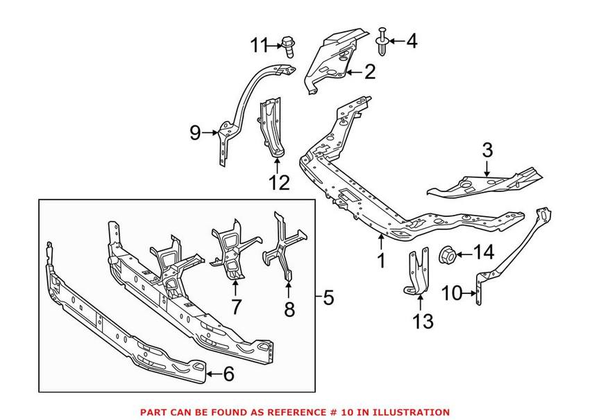 Mercedes Headlight Bracket - Driver Left 1726261914